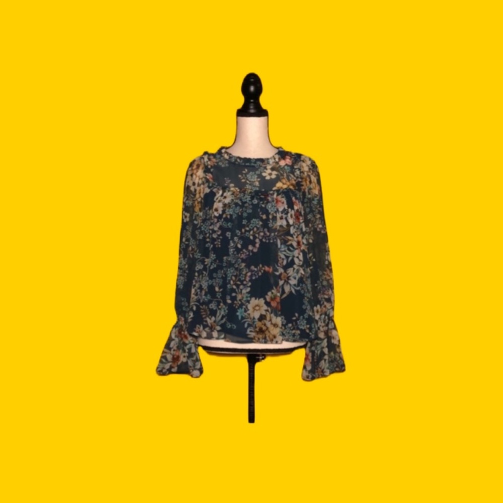 🟠 ERI+ALI 🟠 (Anthro) long sleeve blouse - Picture 1 of 10